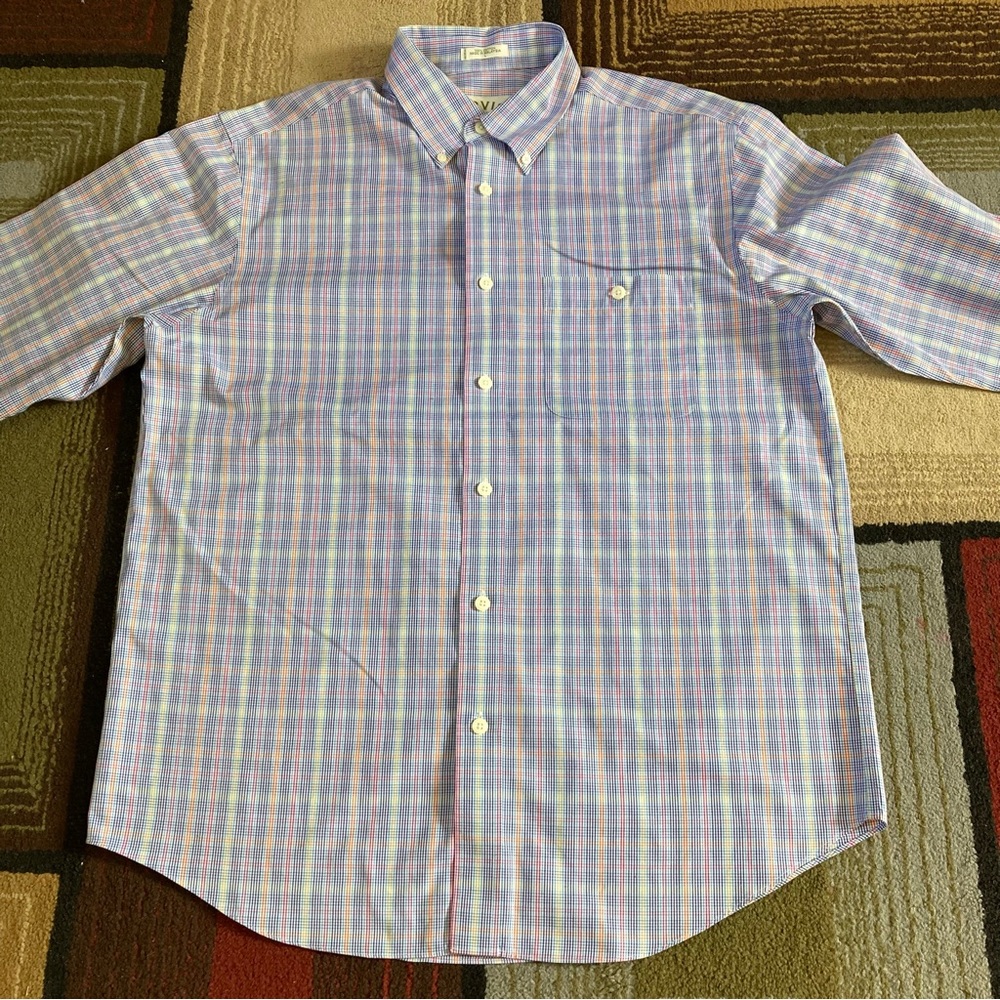 Orvis Checkered Multi-Colored Button Down Shirt L… - image 2